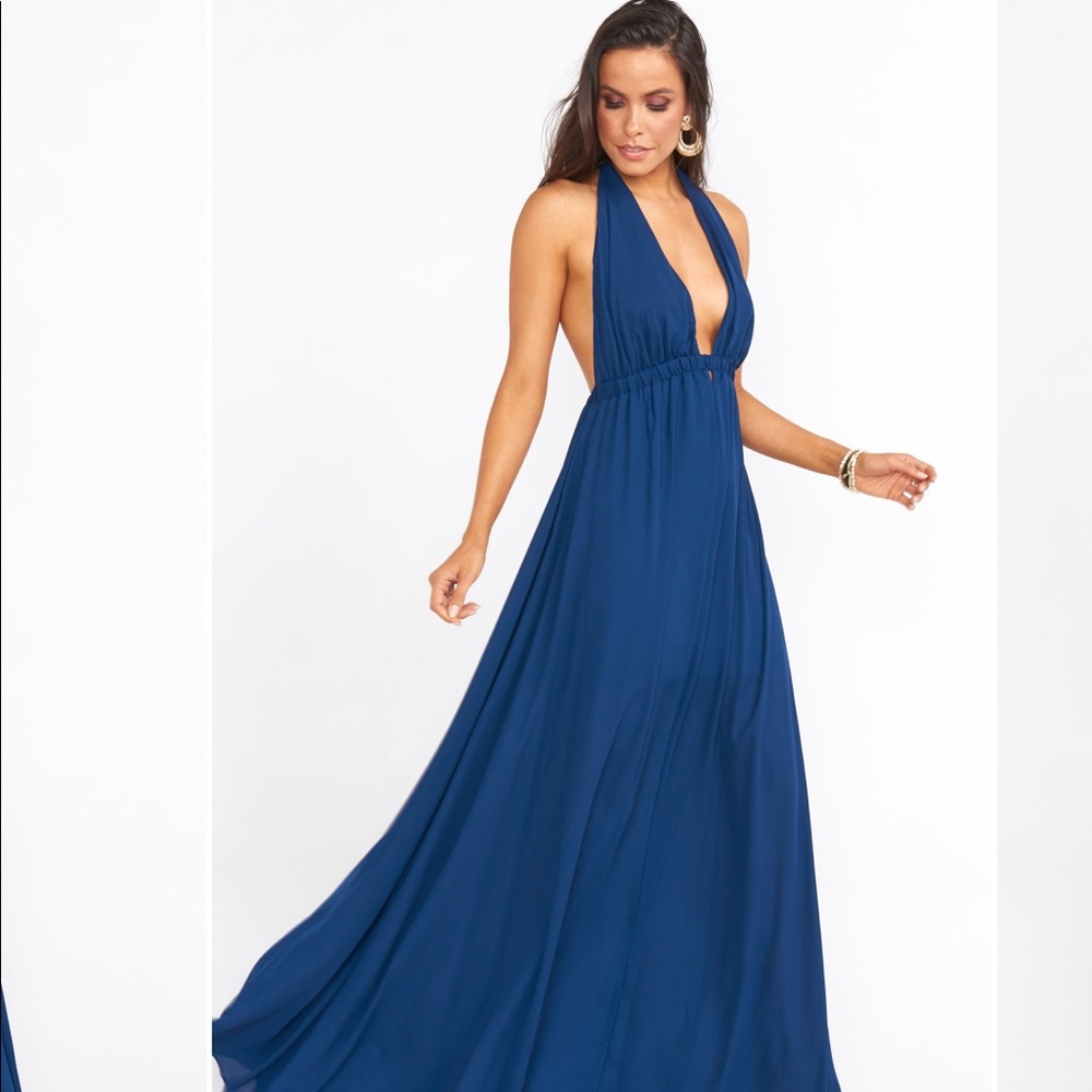 SMYM Luna halter in rich navy crisp